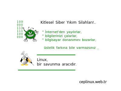 linux -
                bilgisayar virüsleri